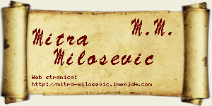 Mitra Milošević vizit kartica